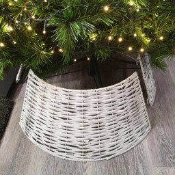 Samuel Alexander Light Grey KD Rattan Large Christmas Tree Skirt - Size: 70cm - Wilko - thumbnail 5