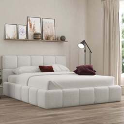 DS Living Ovella Small Double Dove Cubed Ottoman Bed - Grey - Wilko - thumbnail 1