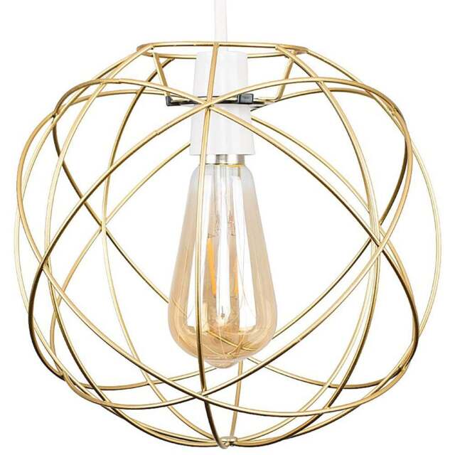 ValueLights Rutherford Atom Gold Painted Pendant Shade - Size: 25.5 x 23.5 x 25cm - Wilko - image 1