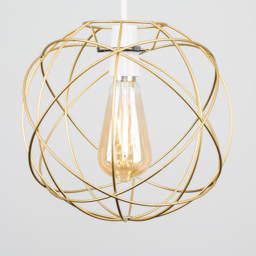 ValueLights Rutherford Atom Gold Painted Pendant Shade - Size: 25.5 x 23.5 x 25cm - Wilko - thumbnail 5
