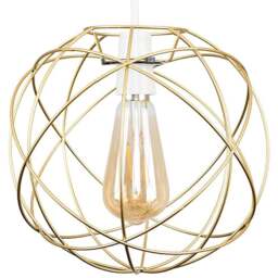 ValueLights Rutherford Atom Gold Painted Pendant Shade - Size: 25.5 x 23.5 x 25cm - Wilko