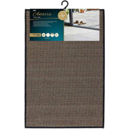 JVL Antarra Black and Brown Rubber Backed Door Mat and Runner Set - Size: 75 x 50 x 5cm - Wilko - thumbnail 6