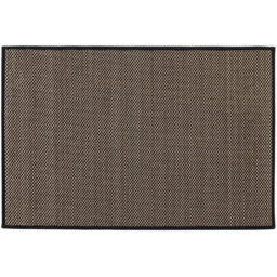 JVL Antarra Black and Brown Rubber Backed Door Mat and Runner Set - Size: 75 x 50 x 5cm - Wilko - thumbnail 4
