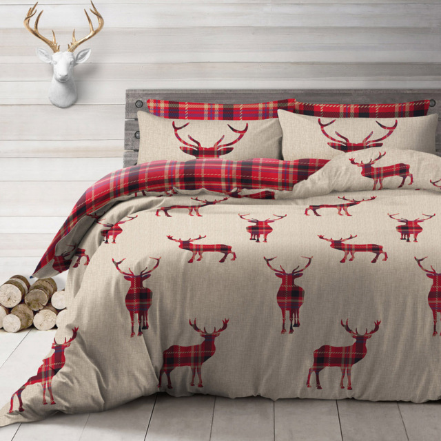 Velosso Double Cream Stag Duvet Set - Serene - Wilko - image 1
