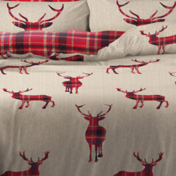 Velosso Double Cream Stag Duvet Set - Serene - Wilko - thumbnail 4