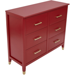 Palazzi 6 Drawer Red Chest of Drawers - Wilko - thumbnail 5