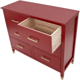 Palazzi 6 Drawer Red Chest of Drawers - Wilko - thumbnail 6