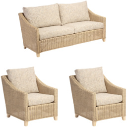 Desser Furniture Dijon 3 Seater Farrow Suite - Cream - Wilko - thumbnail 3