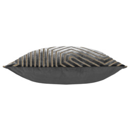 Paoletti Evoke Charcoal Cut Velvet Cushion - Size: 45 x 45 cm - Grey - Wilko - thumbnail 5