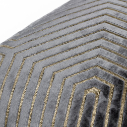 Paoletti Evoke Charcoal Cut Velvet Cushion - Size: 45 x 45 cm - Grey - Wilko - thumbnail 6