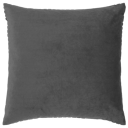 Paoletti Evoke Charcoal Cut Velvet Cushion - Size: 45 x 45 cm - Grey - Wilko - thumbnail 4