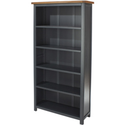 Dunkeld Midnight 5 Shelf Blue Grey Tall Bookcase - Core Products - Wilko - thumbnail 4