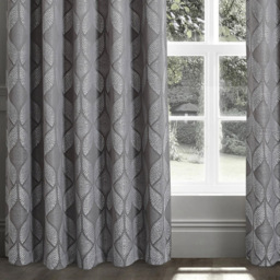 Intimates Buxton Grey Ring Top Curtains 168X229cm - Size: W 168 x D 229cm - Wilko - thumbnail 4