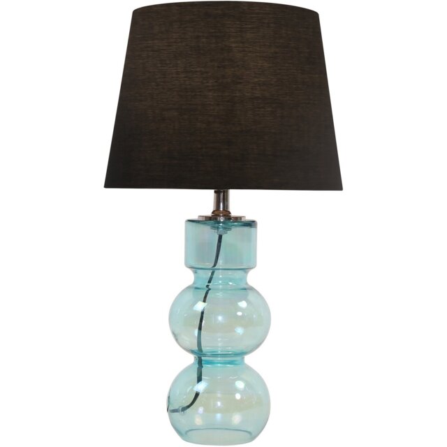 Harris Glass Table Lamp - Brown and Blue - Wilko - image 1