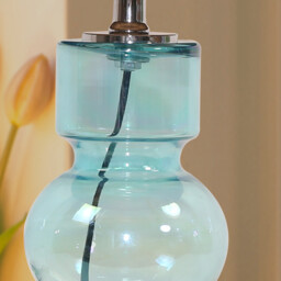 Harris Glass Table Lamp - Brown and Blue - Wilko - thumbnail 4