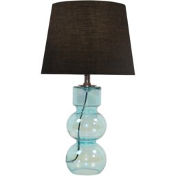 Harris Glass Table Lamp - Brown and Blue - Wilko