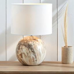 Pacific Lifestyle Viejo Natural Stone Effect Ceramic Table Lamp - Brown - Wilko - thumbnail 3