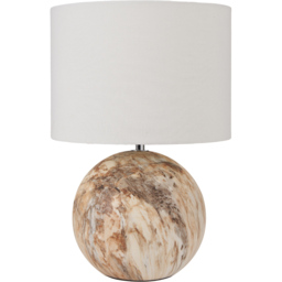 Pacific Lifestyle Viejo Natural Stone Effect Ceramic Table Lamp - Brown - Wilko