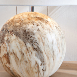 Pacific Lifestyle Viejo Natural Stone Effect Ceramic Table Lamp - Brown - Wilko - thumbnail 5