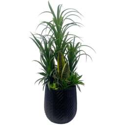 Leaf Yukka Display Artificial Plant in Pot 3ft - Size: 107 x 70 x 70cm - Pink - Wilko