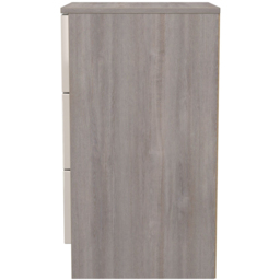 Crowndale Milan 3 Drawer Kashmir Gloss and Grey Oak Bedside Cabinet Ready Assembled - Kashmir Gloss & Grey Oak - Wilko - thumbnail 4