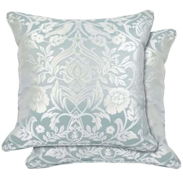 Serene Harrow Duck Egg Cushion Cover 43 x 43cm - Blue - Wilko - image 1