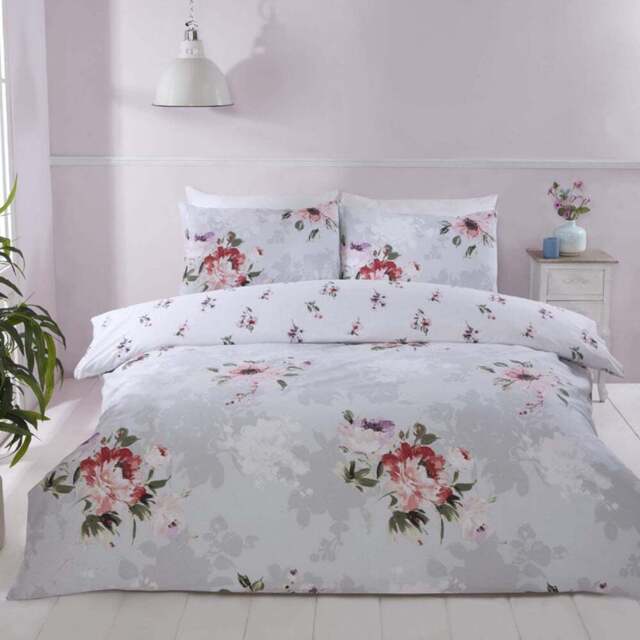Rapport Home Margo Single Grey Microfibre Duvet Set - Silver - Wilko - image 1