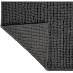 Allure Bath Fashions Charcoal Chenille Microfibre Supersoft Non-Slip Bobble Bath Mat 60 x 90cm - Grey - Wilko - thumbnail 4