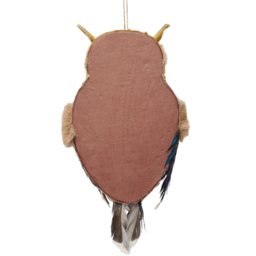 The Seasonal Gift Co Owl with Gold Nose Hanging Christmas Tree Decoration 33cm - Size: 33 x 13 x 6cm - Brown - The Seasonal Gift Co. - Wilko - thumbnail 3