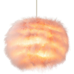 Happy Homewares Pink Feather Decorated Pendant Shade - Size: 20 x 25 x 25cm - Wilko - thumbnail 3