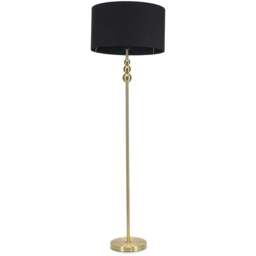 ValueLights Marissa Black Shade Gold Ball LED Floor Lamp - Size: 145 x 45 x 45cm - Wilko - thumbnail 1