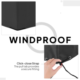 Outsunny Black Garden Furniture Cover 275 x 205cm - Size: 90 x 205 x 275cm - Wilko - thumbnail 7