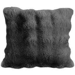 Sweet Dreams Alpine Charcoal Faux Fur Cushion 43 x 43cm - Wilko - thumbnail 1