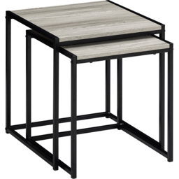 Vida Designs Brooklyn Grey Nest of Tables Set of 2 - Size: 45 x 45 x 50cm - Wilko - thumbnail 3