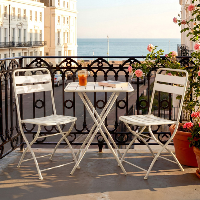 Artemis Home Colourways 2 Seater Beige Vibrant Folding Bistro Set - Wilko - image 1