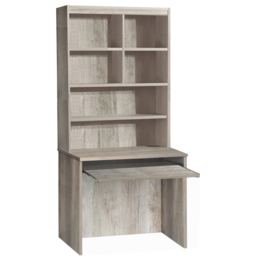 R White Cabinets 6 Shelf Home Office Desk with Keyboard Tray and Hutch Grey - Size: 182.8 x 85 x 54cm - Wilko - thumbnail 3