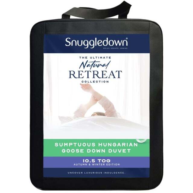 Snuggledown Double White Hungarian Goose Down Duvet 10.5 Tog - Wilko - image 1