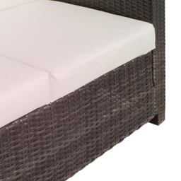Outsunny 2 Seater Brown Rattan Padded Garden Loveseat - Wilko - thumbnail 4