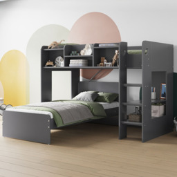Flair Wizard Single Grey L Shape Bunk Bed - Wilko