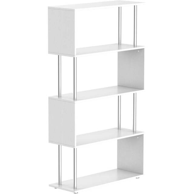 Portland White S-Shaped Shelving Unit - Size: 80 x 30 x 145cm - Wilko - image 1