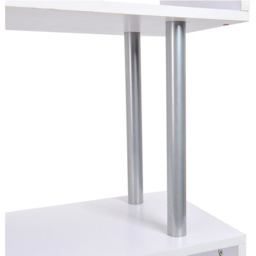 Portland White S-Shaped Shelving Unit - Size: 80 x 30 x 145cm - Wilko - thumbnail 7