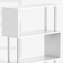 Portland White S-Shaped Shelving Unit - Size: 80 x 30 x 145cm - Wilko - thumbnail 5