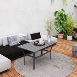 Outsunny Dark Grey Garden Coffee Table - Size: 45 x 55 x 91.5cm - Wilko - thumbnail 5