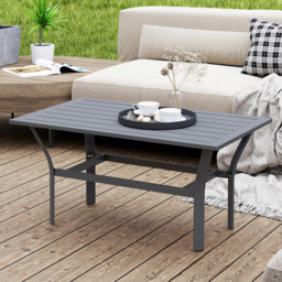Outsunny Dark Grey Garden Coffee Table - Size: 45 x 55 x 91.5cm - Wilko