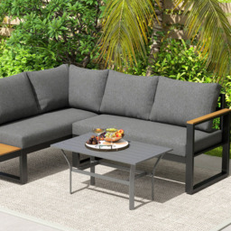 Outsunny Dark Grey Garden Coffee Table - Size: 45 x 55 x 91.5cm - Wilko - thumbnail 4