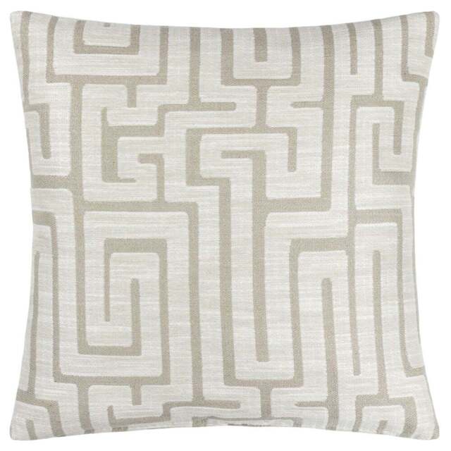 Hoem Lauder Ecru Jacquard Cushion - Size: 45 x 45 cm - Cream - Wilko - image 1