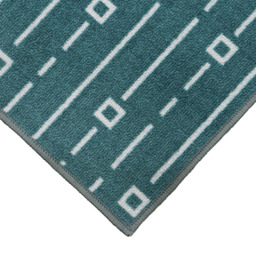 JVL Savio M Teal Washable Mat Runner 57 x 150cm - Size: 57 x 75cm - Blue - JVL Homewares - Wilko - thumbnail 7