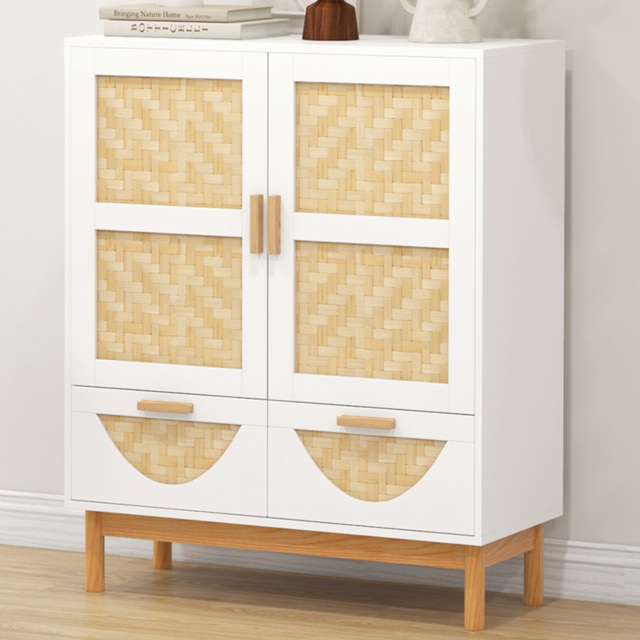 Costway 2 Door 2 Drawer White Sideboard - Size: 92 x 48 x 26cm - Wilko - image 1