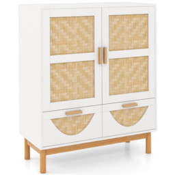 Costway 2 Door 2 Drawer White Sideboard - Size: 92 x 48 x 26cm - Wilko - thumbnail 3
