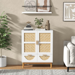 Costway 2 Door 2 Drawer White Sideboard - Size: 92 x 48 x 26cm - Wilko - thumbnail 4